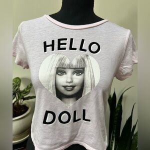 Forever 21 Barbie Black and Pink Tee
